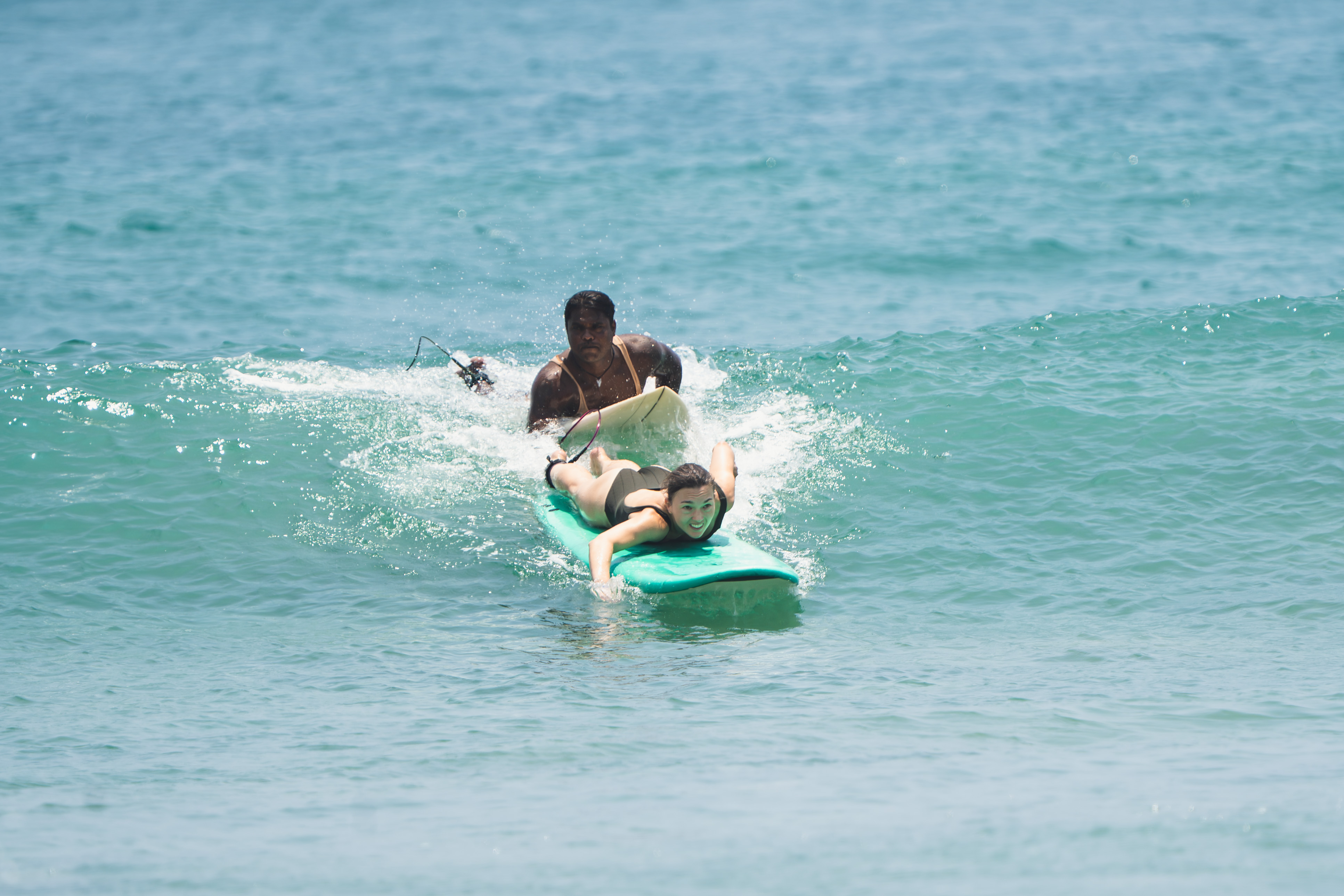 Surf Lesson in Progress